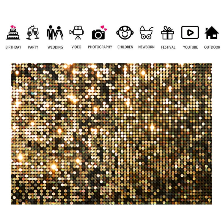 Shiny Decorative Photography Background Cloth with Gold Flashing Light Effect