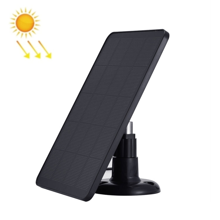 Solar-Powered Surveillance Camera Doorbell Charging Pad (Black)