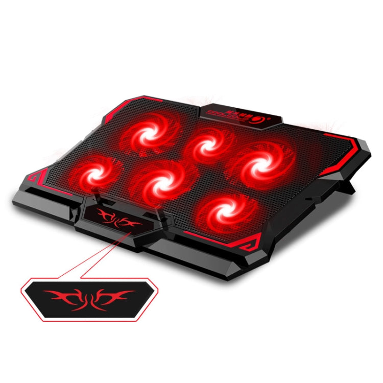 17-inch Gaming Laptop Cooler with Six Fans and Dual USB Port