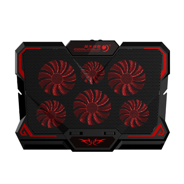 17-inch Gaming Laptop Cooler with Six Fans and Dual USB Port