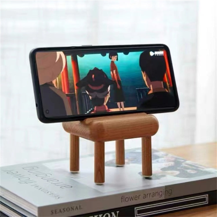 Wooden Beech Mobile Phone Stand Chair Ornament and Holder