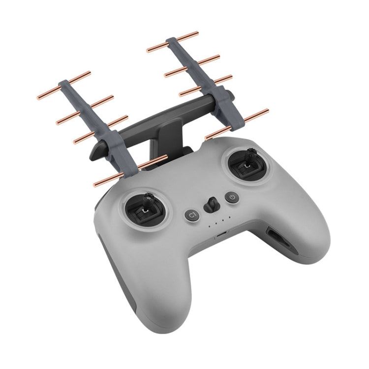 Enhanced Remote Control Signal Antenna Signal Enhancer for DJI FPV Combo (Gray Red Copper)