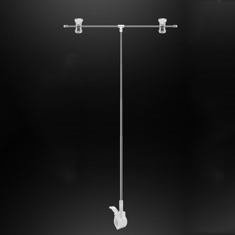 Adjustable Stainless Steel Photography Backdrop Stand with T-type Clamp and 30cm Crossbar