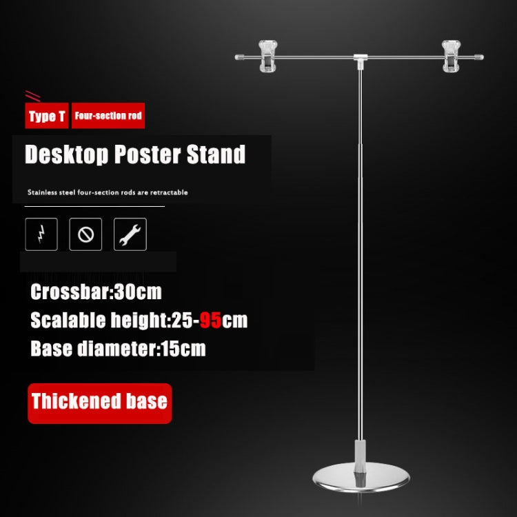 Adjustable T-Type Photography Backdrop Stand with Telescopic Modes and Crystal Clip