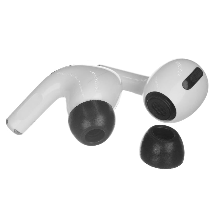 2 Large Black Memory Foam Ear Caps for TWS Airpods Pro