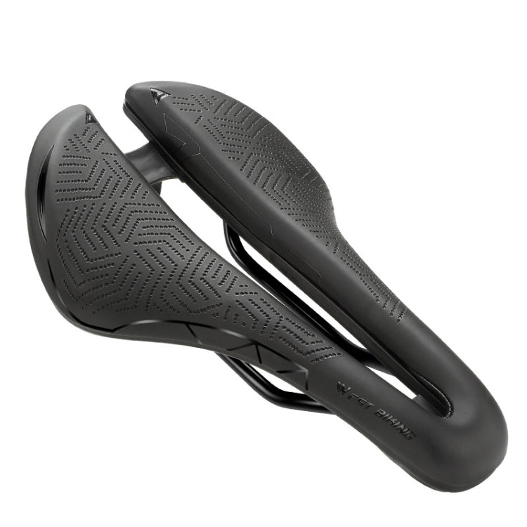 Comfortable Hollow Breathable Bicycle Saddle by WEST BIKING (Black)