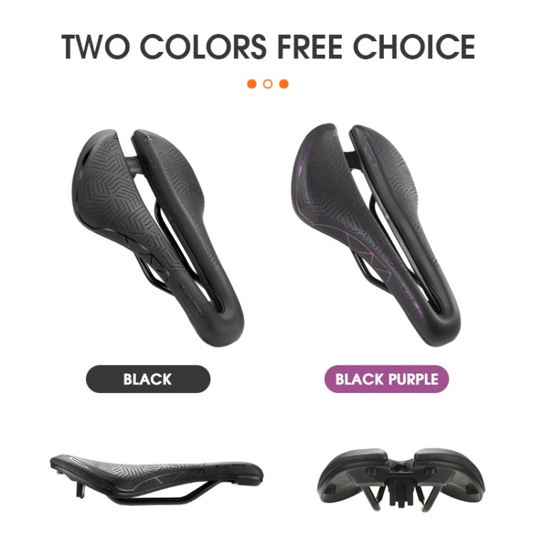Comfortable Hollow Breathable Bicycle Saddle by WEST BIKING (Black)