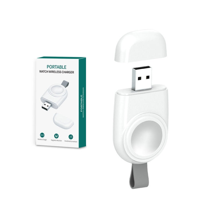 Wireless Magnetic Charger for Apple Watch 1/2/3/4/5/6/7/SE (White)