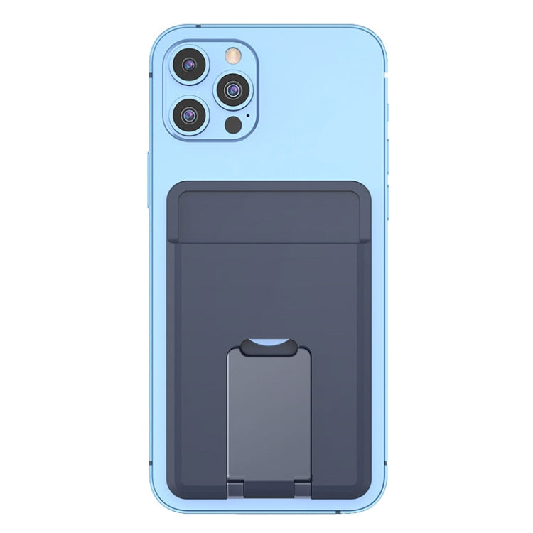 Silicone Magnetic Phone Holder with Card Holder Function (Midnight Blue)