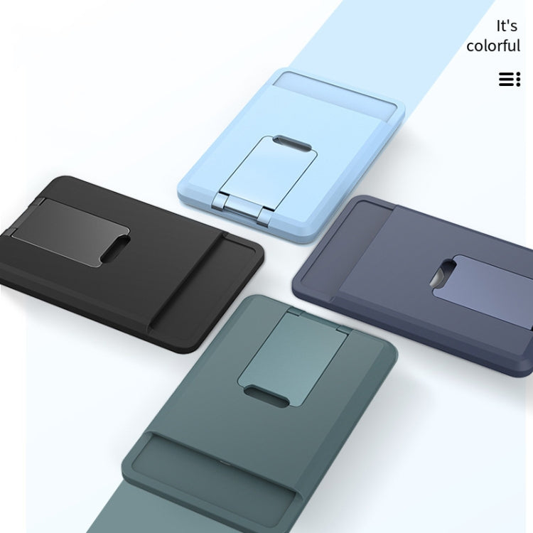 CY133H Peak Blue Silicone Magnetic Phone Holder with Card Holder Function
