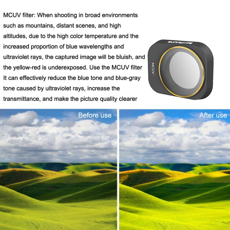 Sunnylife MM3-FI411 Mini 3 Pro Filter Set - MCUV Color