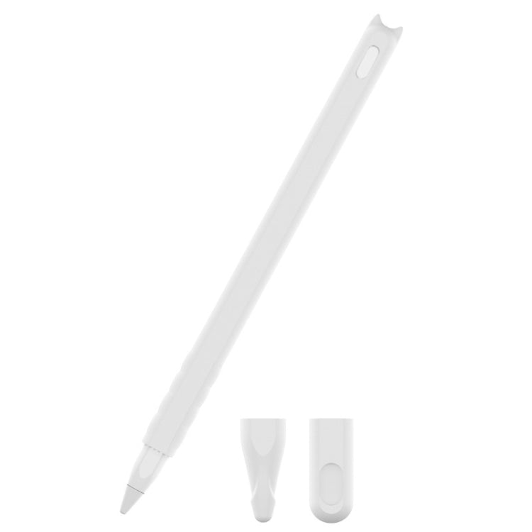 Cartoon Touch Silicone Pen Case Set for Apple Pencil 2 (White) - 2 Pieces