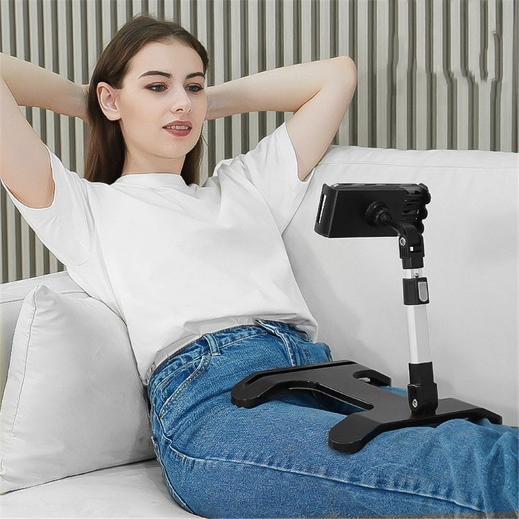 Black Multi-Device Mobile and Tablet Stand with Adjustable Height