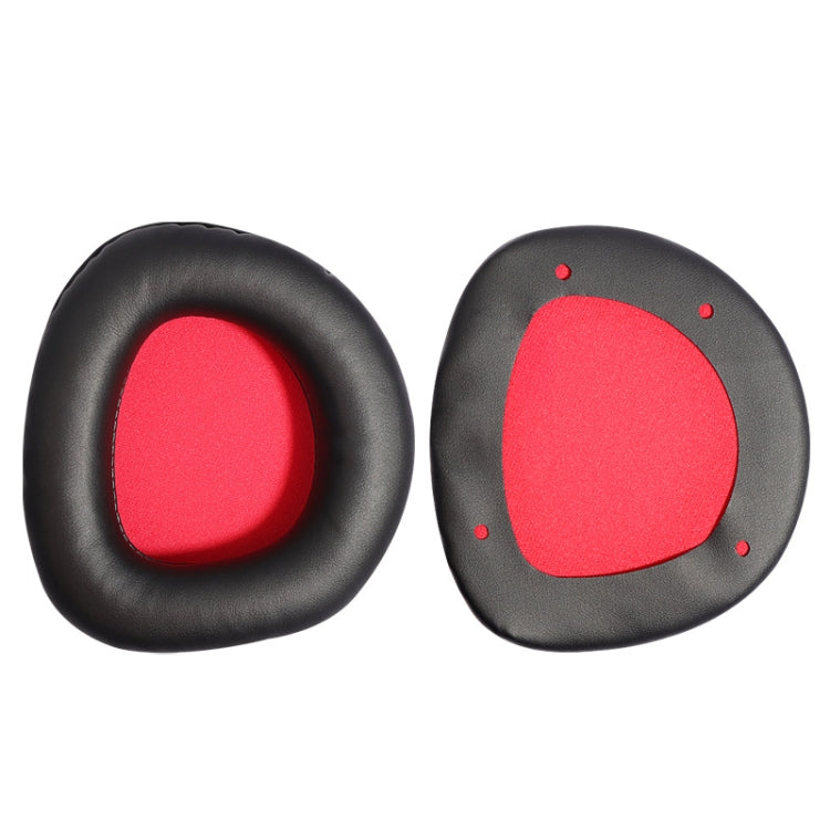 2 PCS Slow Rebound Sponge Headphone Covers for DAREU EH712/EH715 (Black Red Net)