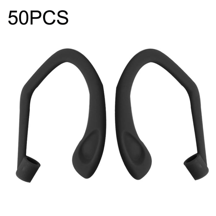 50PCS EG40 Silicone Ear Hooks for Apple AirPods Pro - Black