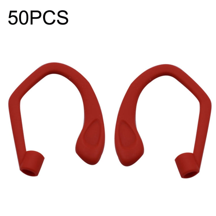 Comfortable Non-Slip Ear Hooks for Apple Airpods Pro (Red) - Pack of 50
