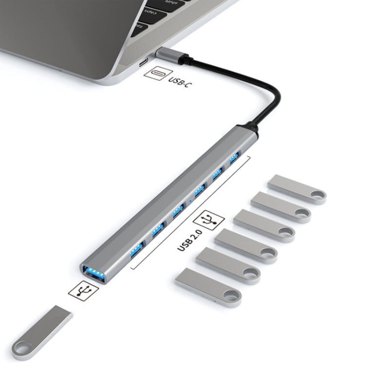 7 in 1 USB3.0 Docking Station Laptop Multifunctional HUB with Type-C Interface