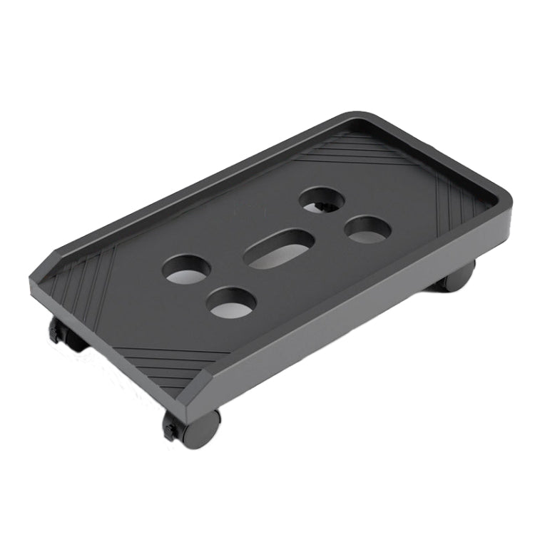 Desktop Computer Host Increased Rack with Wheels - Universal Wheel (Black)