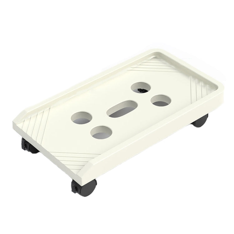 Desktop Computer Host Increased Rack with Wheels - Universal Wheel (Apricot)