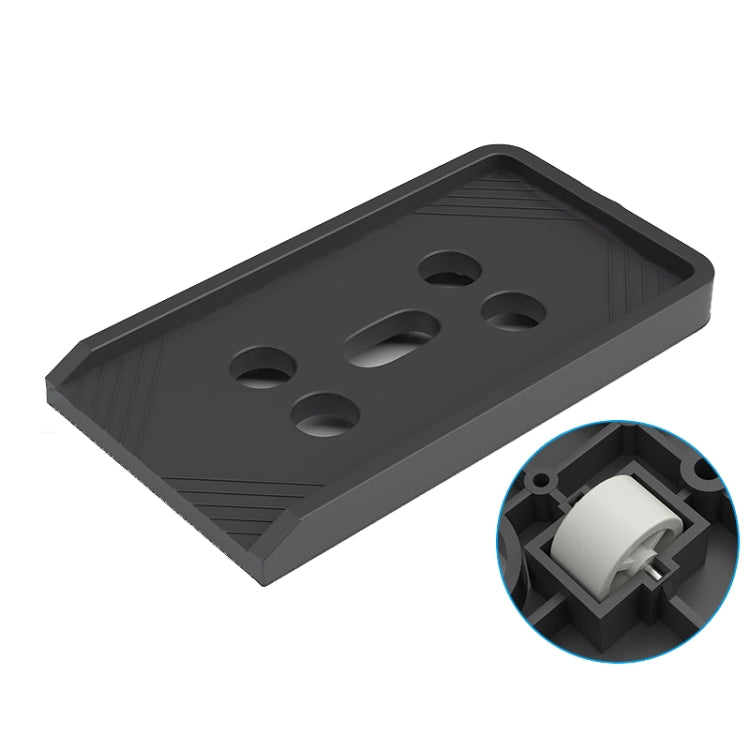 Desktop Computer Host Increased Rack with Wheels - Black