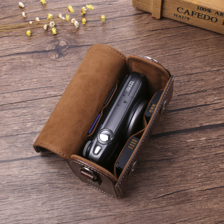 Leather Camera Case in Brown for Canon G7X3, G5X2, Sony ZV1RX1007, RICOH GR3