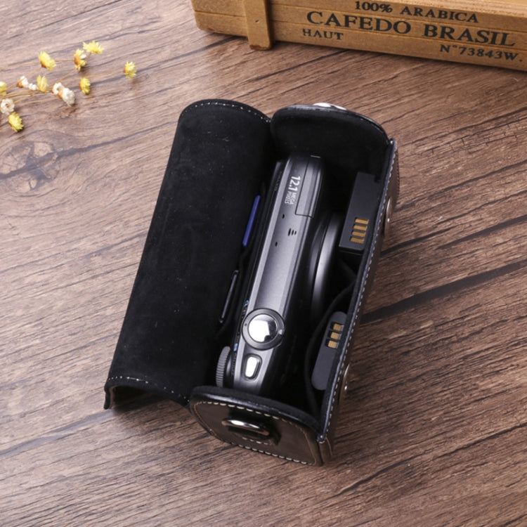 Black Leather Case for Sony, Canon, and RICOH Cameras
