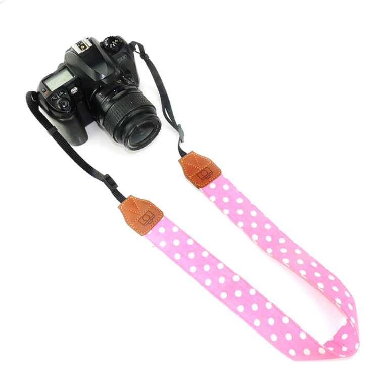 Retro Camera Shoulder Strap with Multi-color and Rose Pink Design