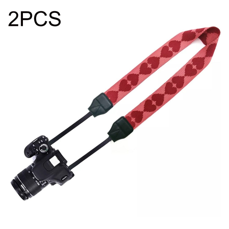 2 Piece Jacquard Camera Strap Set with Comfortable Neck Support