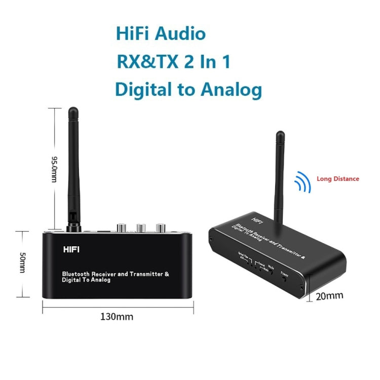 D09 2 In 1 Bluetooth Receiver and Transmitter with Extended Range