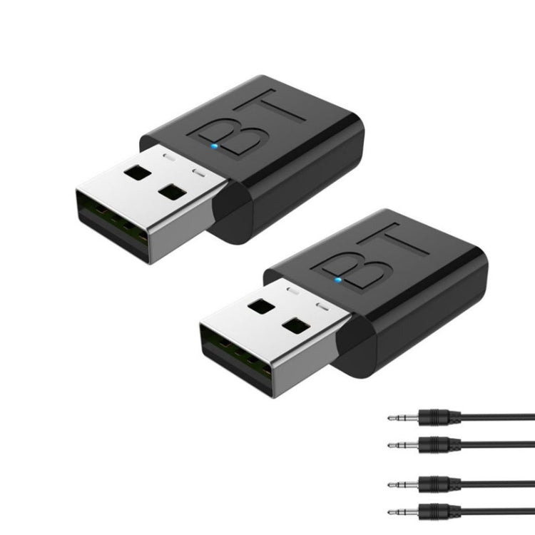 2PCS MSD118 2 In 1 Bluetooth 5.0 Audio Receiver for Cars and Computers