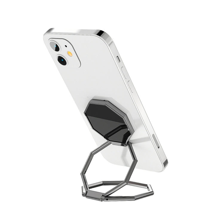 Adjustable Metal Black Phone and Tablet Bracket with Magnetic Rotation