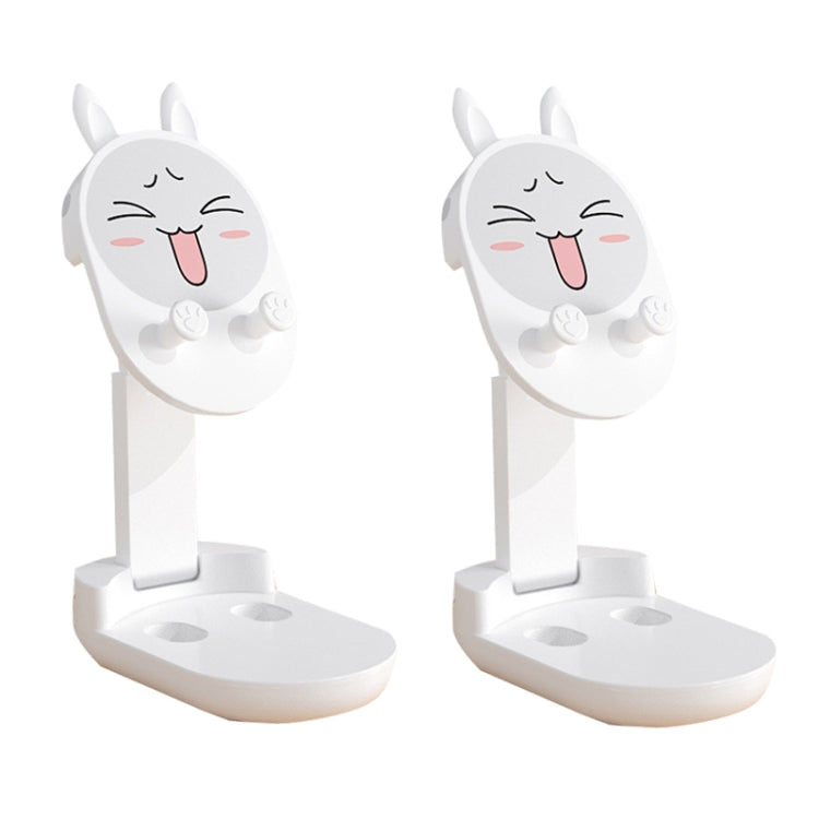 Cute Cartoon Rabbit Ear Mobile Phone and Tablet Bracket (White, 2PCS)