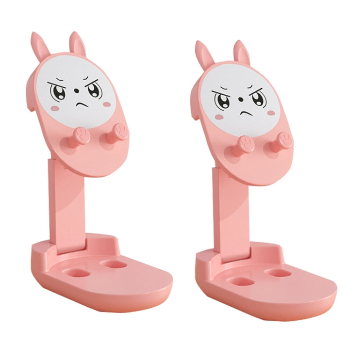 Cute Rabbit Ear Pink Mobile Phone and Tablet Bracket Set