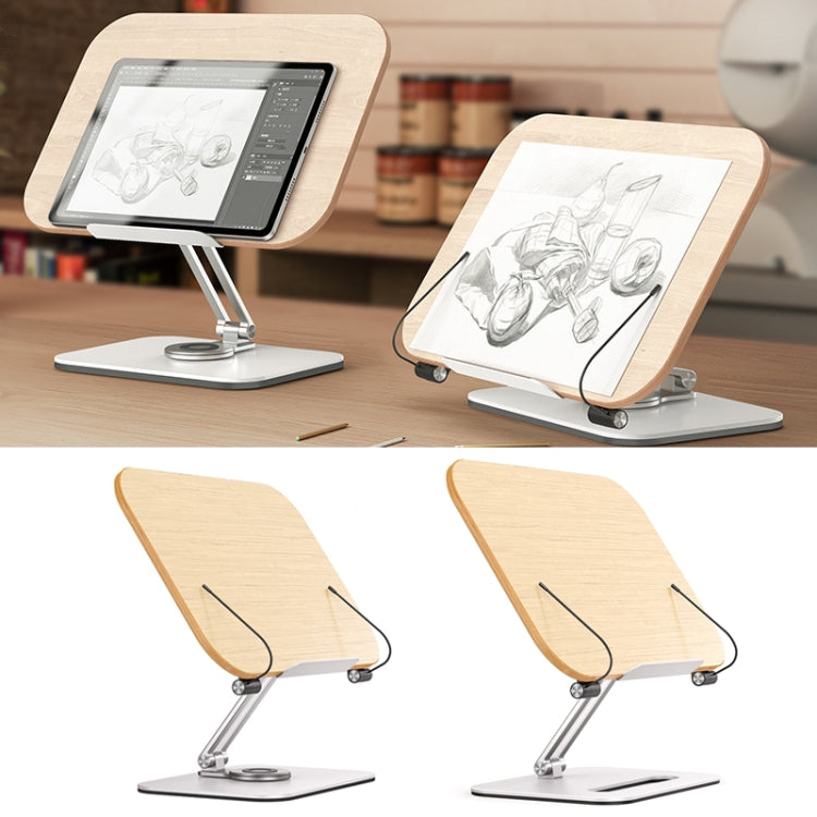R03 Adjustable Reading Bookshelf Desktop with 360-degree Rotation and Flip Mechanism