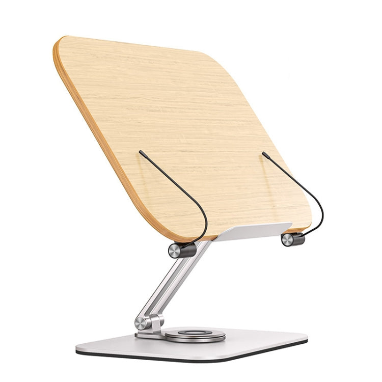 360-degree Rotation Reading Bookshelf with Adjustable Height and Angle for Tablets