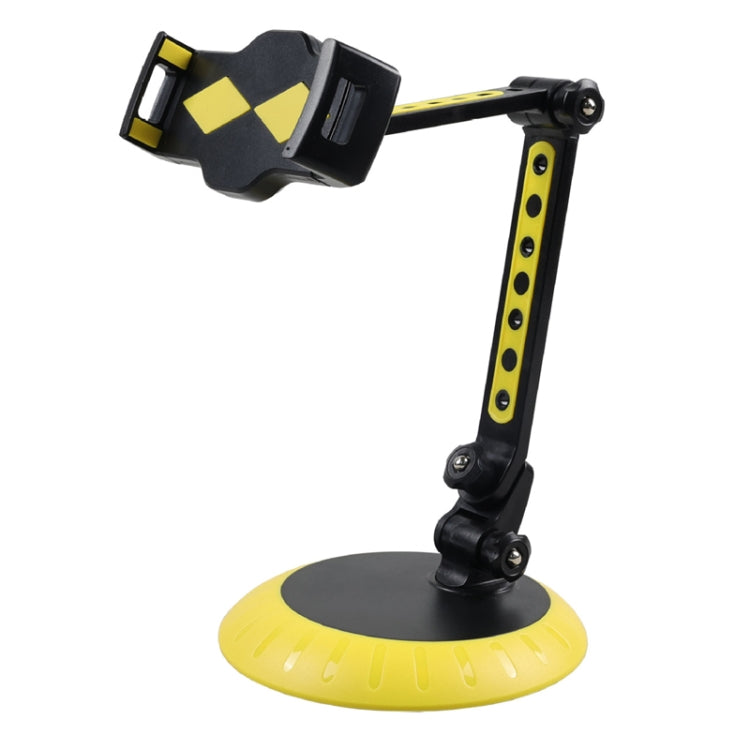 Rotating Desktop Tablet Stand with Foldable Design - Yellow Black