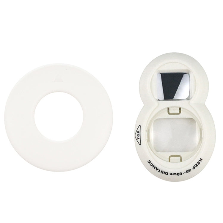 Compact Mini Digital Camera Lens Set with Selfie Mirror for FUJIFILM Instax Mini 7+ (White)