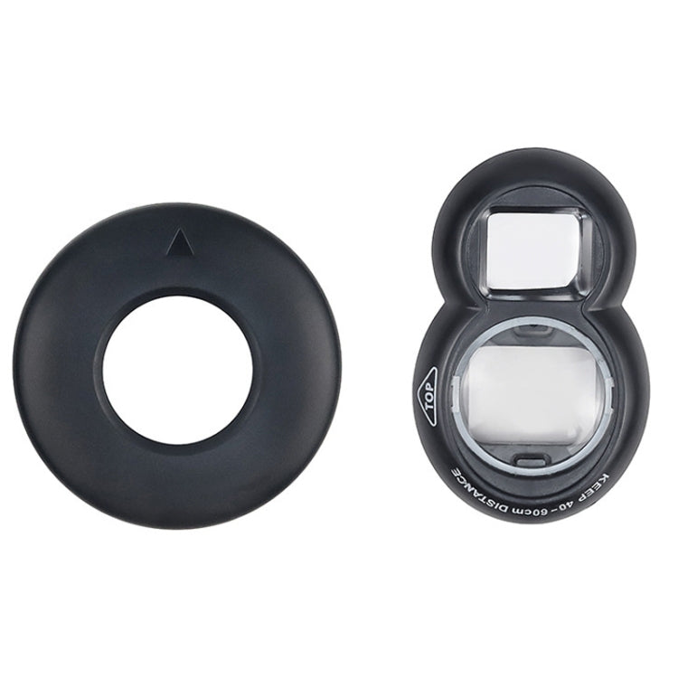Selfie Mirror and Auxiliary Circle Set for FUJIFILM Instax Mini 7+ (Black)