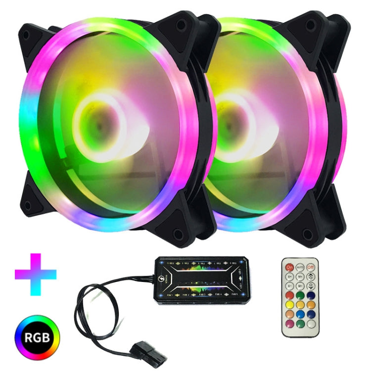 RGB Luminous Radiator with Dual Fan and Remote Control for Computer CPU