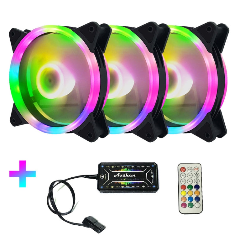 RGB LED CPU Cooler with 3 Fans and Remote Control