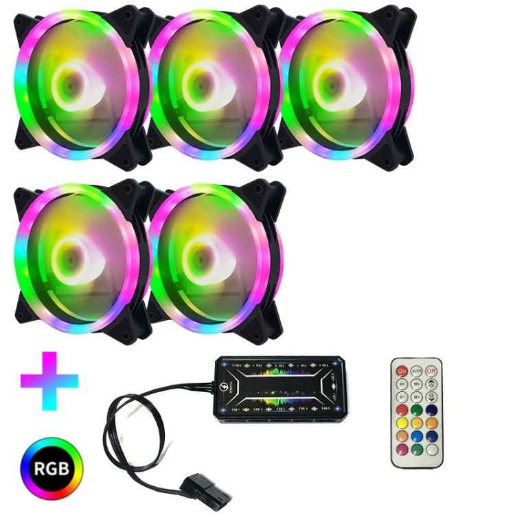 RGB Luminous 5-Fan CPU Radiator with Remote Control