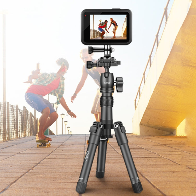 Q3110 Mini Portable Aluminum Desktop Tripod for Action Cameras