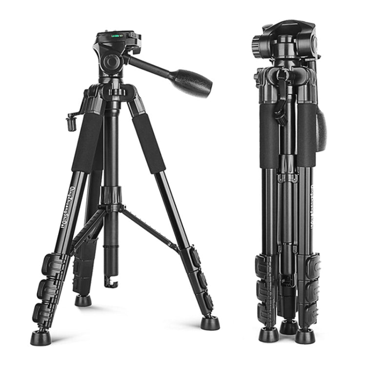 QingZhuangShiDai Q111 Aluminum Alloy Mobile Phone Camera Photography Tripod - Black