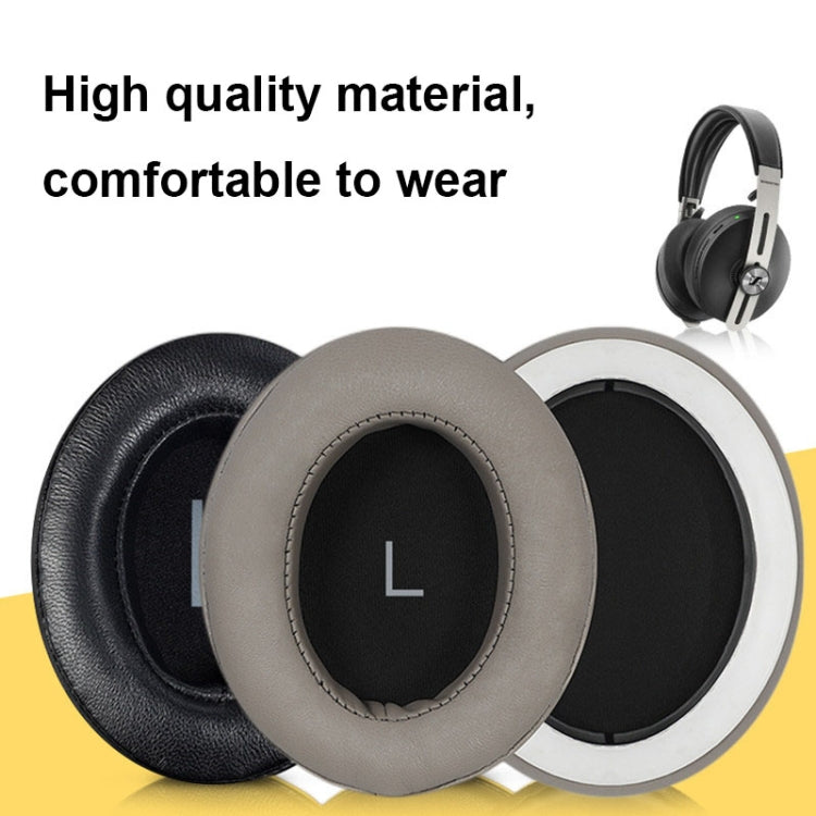 2 Pack Black Lambskin Headphone Earmuffs for Sennheiser Momentum 3