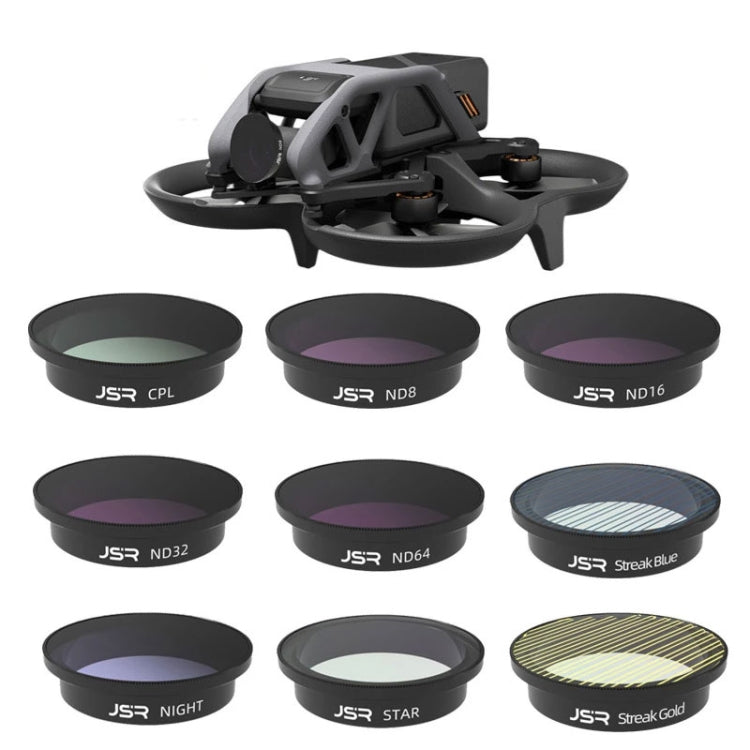 JSR Drone Lens Filter Set for DJI Avata: CPL+ND8+ND16