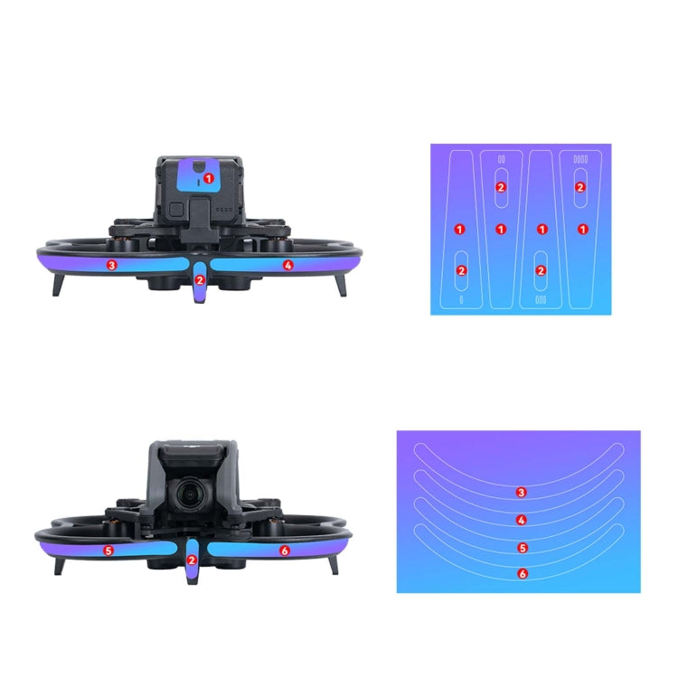 Night Glow Reflective Warning Stickers for DJI Avata Drone