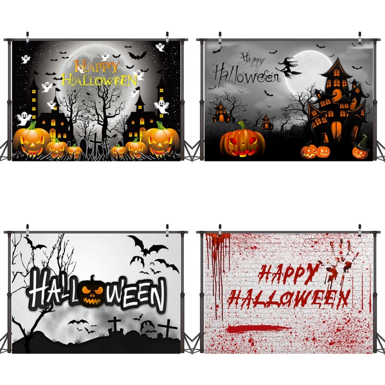 Spooky Halloween Element Photo Cloth Backdrop - 2.1m x 1.5m