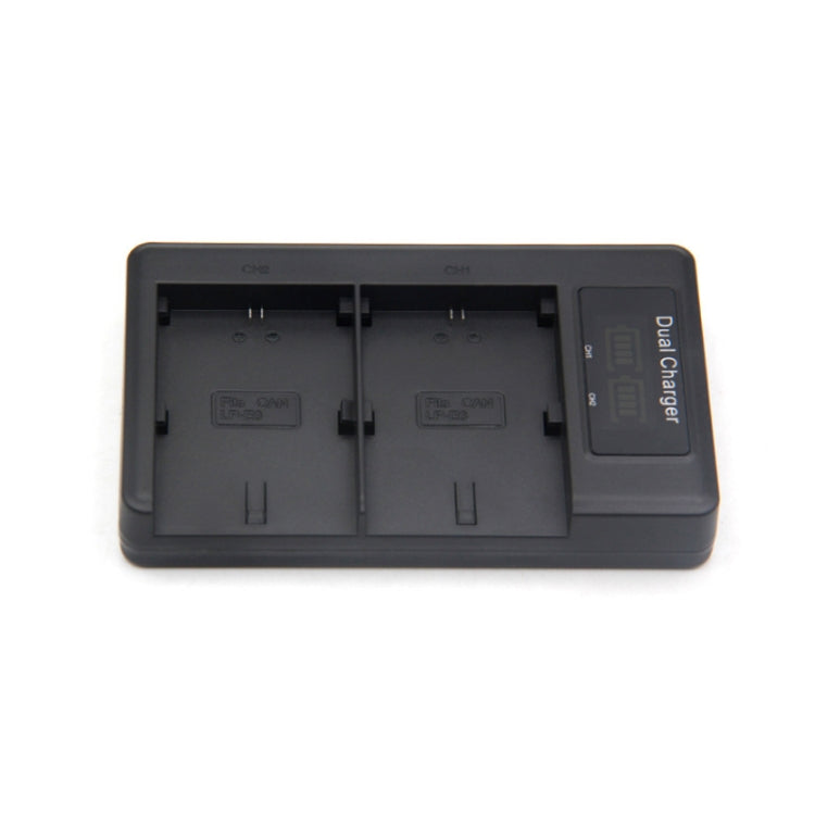 LP-E6 SLR Camera Vertical Dual Battery Charger with Rapid Charging and Dual-Port Design