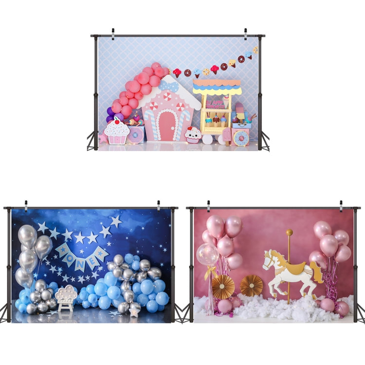 Birthday Party Shooting 3D Printed Background Cloth - 2.1m x 1.5m (4716)