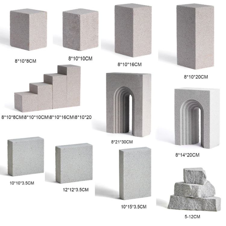 Geometric Stone Jewelry Photography Props, Square 10x10x3.5 cm